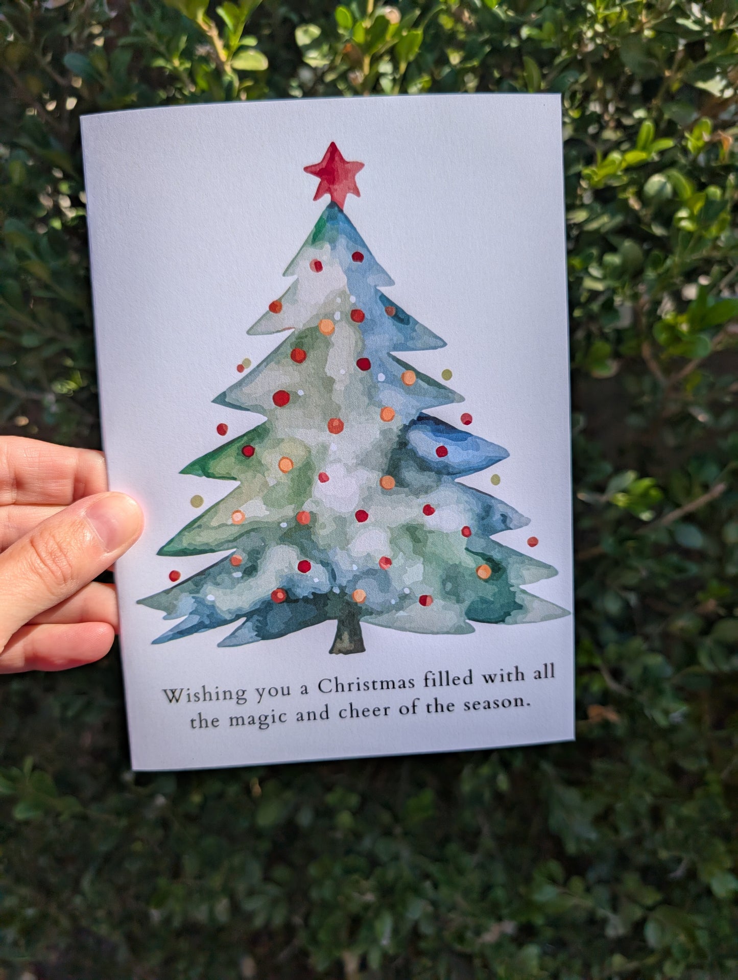 Watercolor Christmas Cheer - Greeting Card