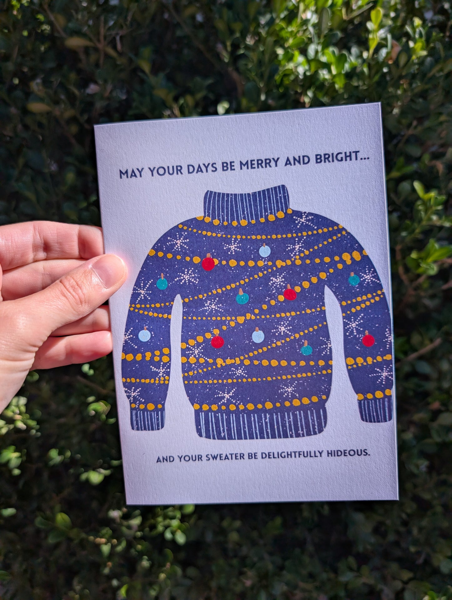 Hideous Sweater Holiday - Greeting Card