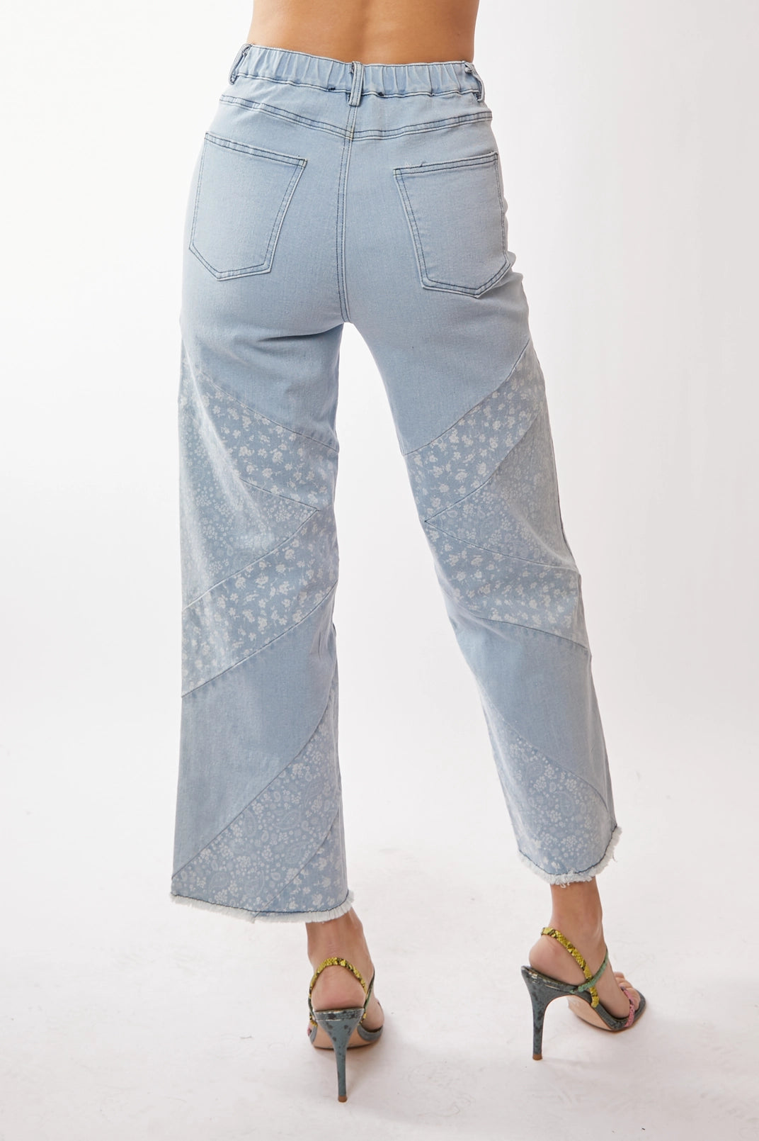 The Meadow Patchwork Cropped Jeans