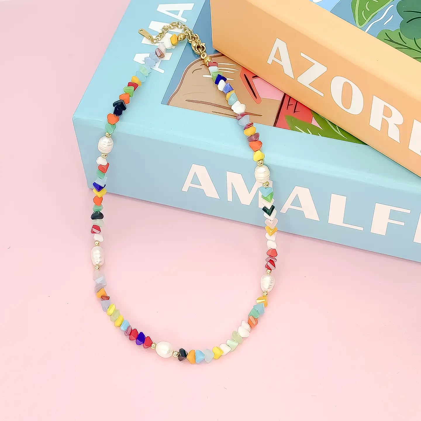 Multi Color Crystal Flora Necklace