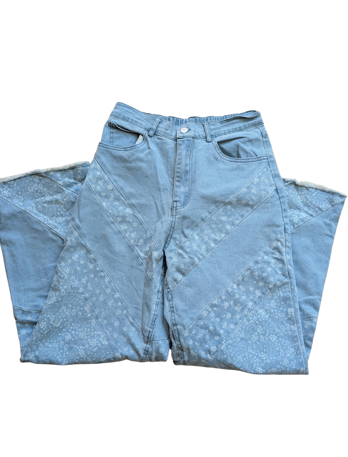 The Meadow Patchwork Cropped Jeans