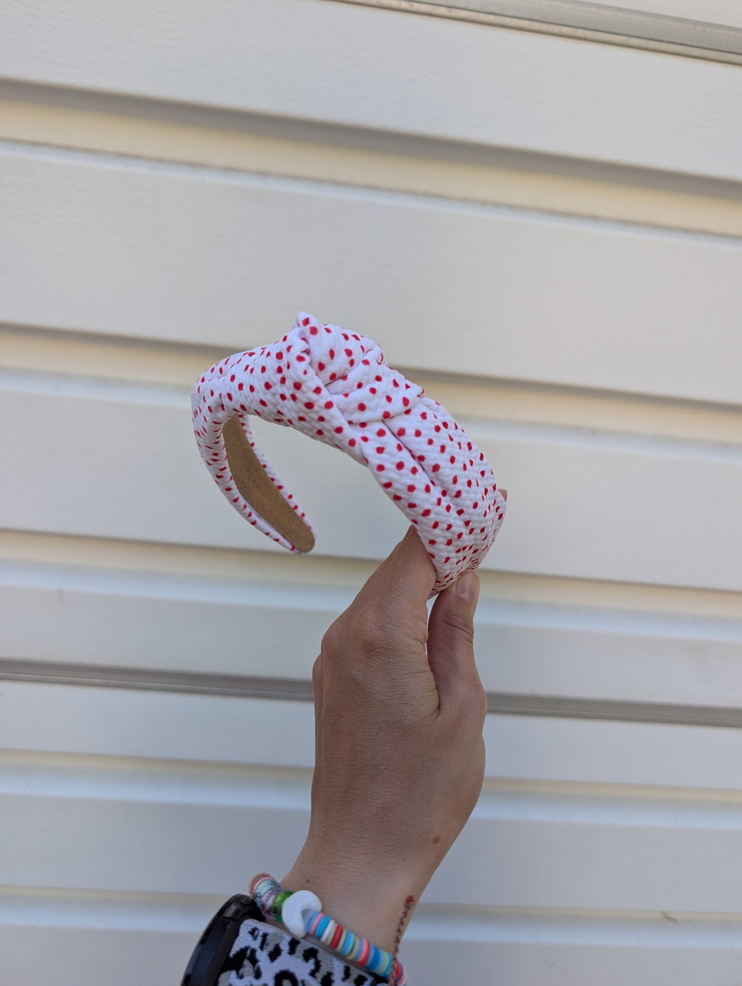 Speckled Red Structured Headband