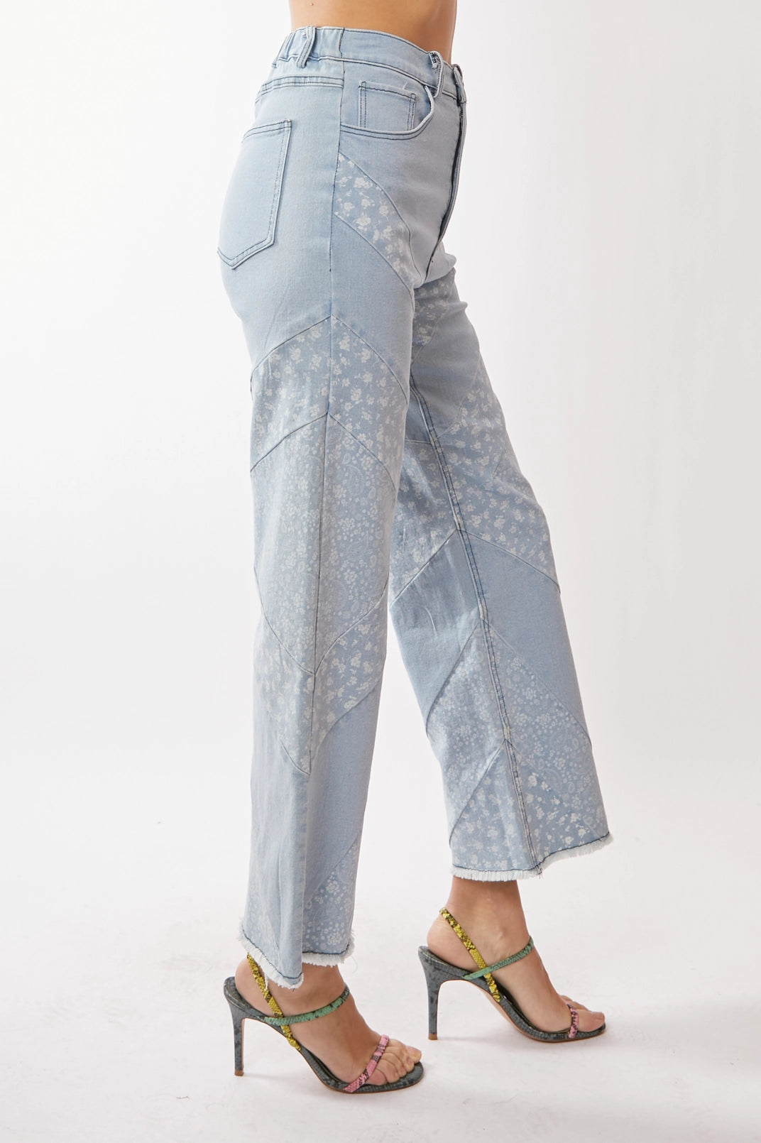 The Meadow Patchwork Cropped Jeans