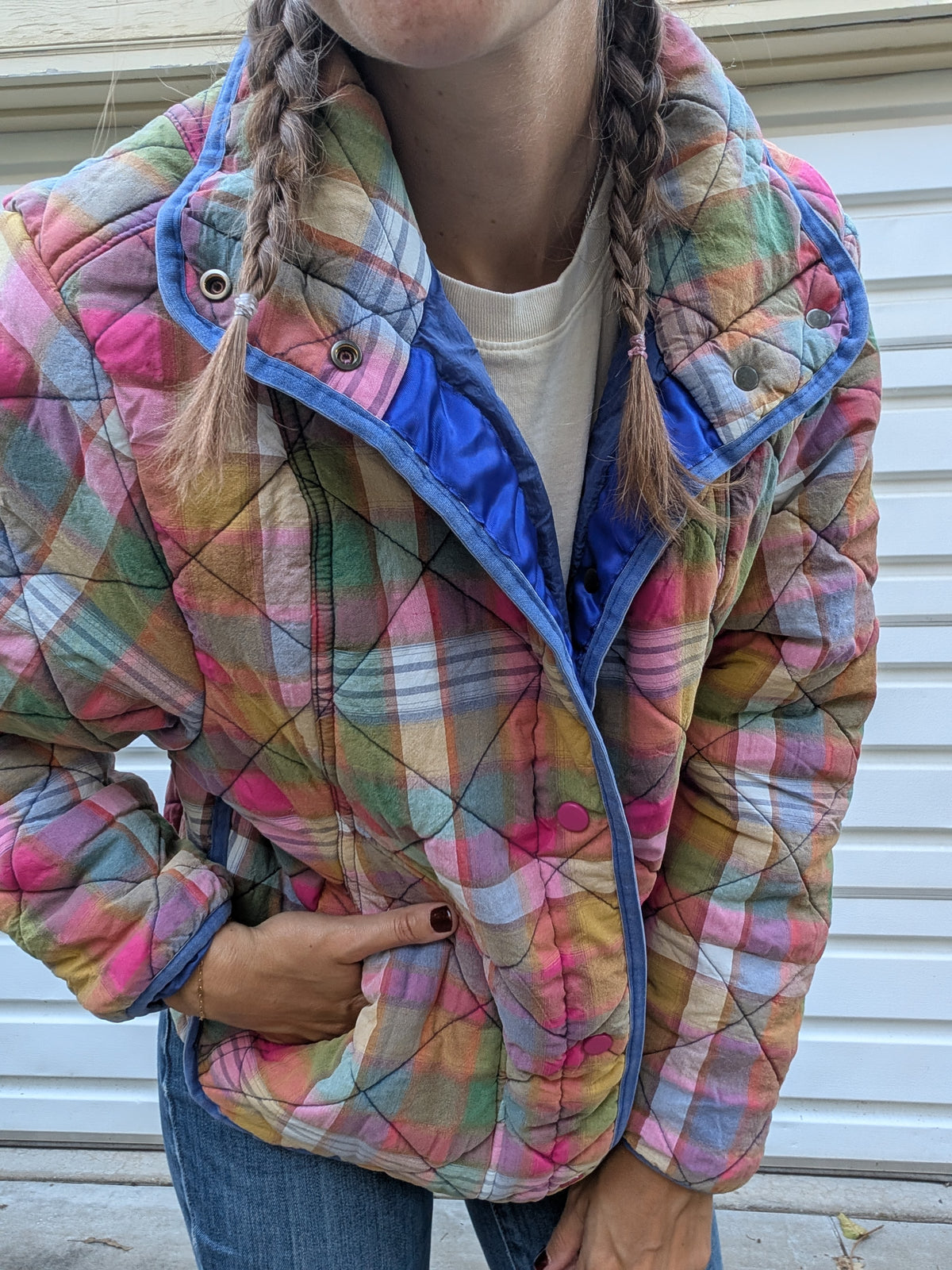 Katie's Confetti Plaid Quilted Jacket