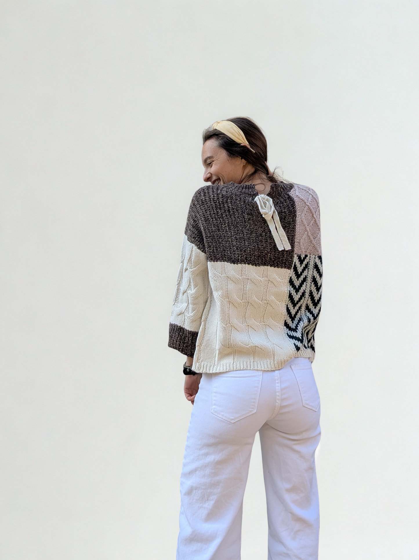 The Patchwork Geo-Knit Sweater