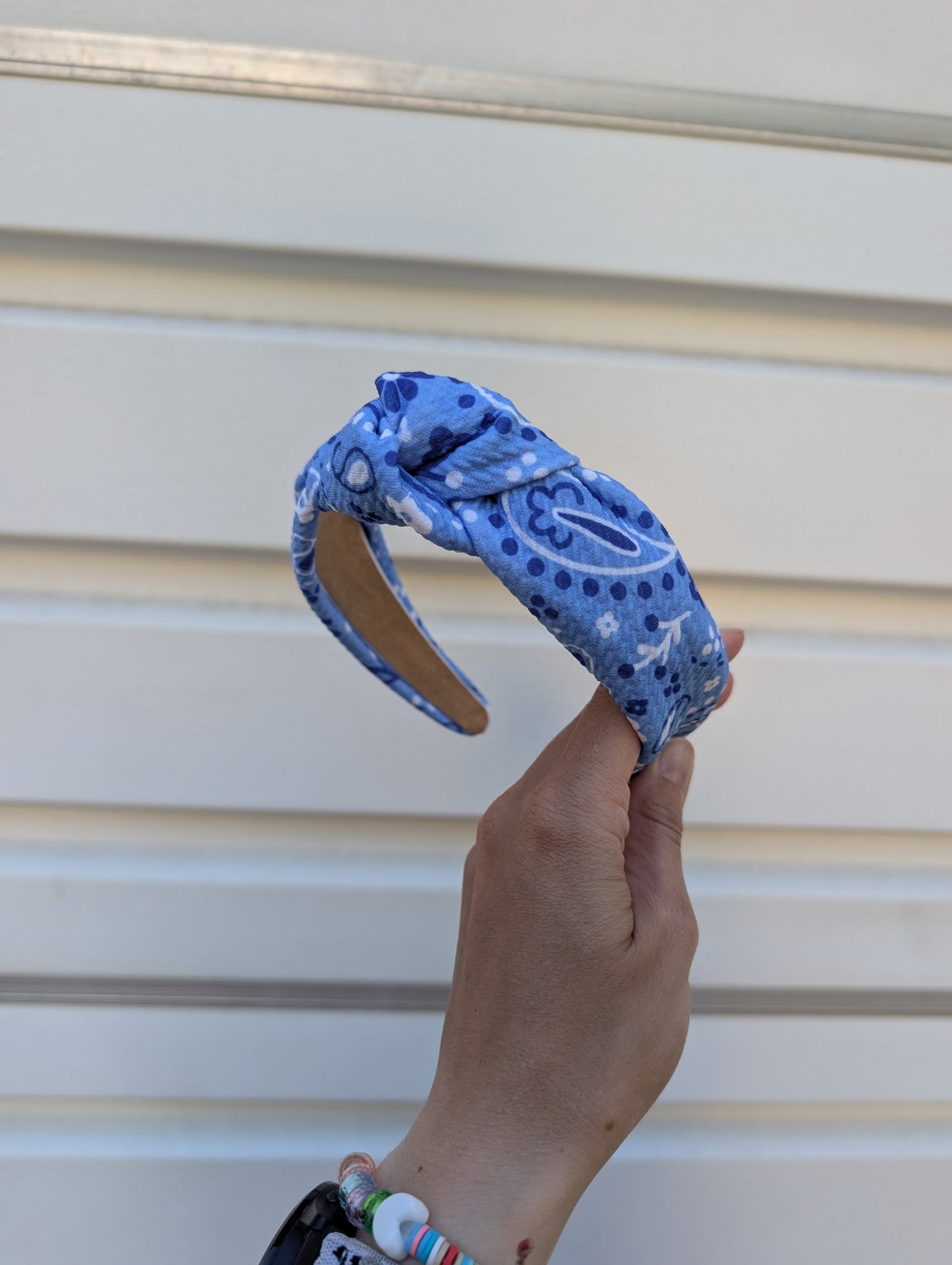 Blue Bandana Babe Structured Headband