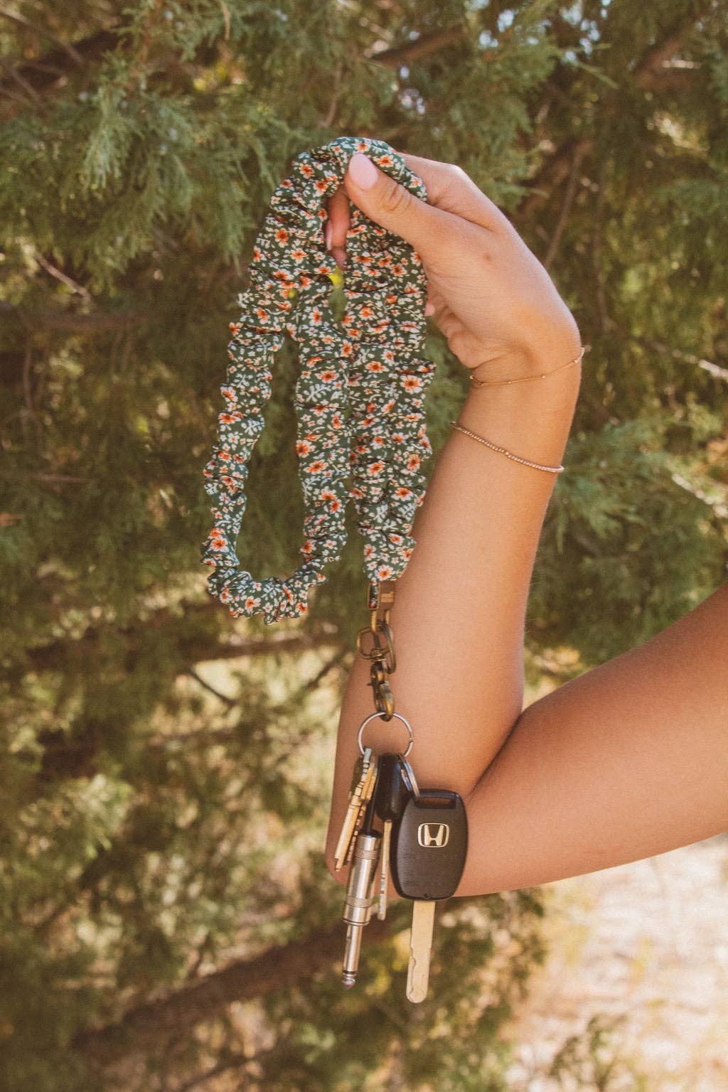 Green Floral Lanyard - RESTOCK