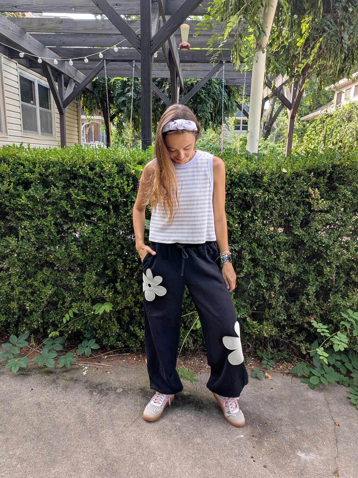 Daisy Daze Black Joggers