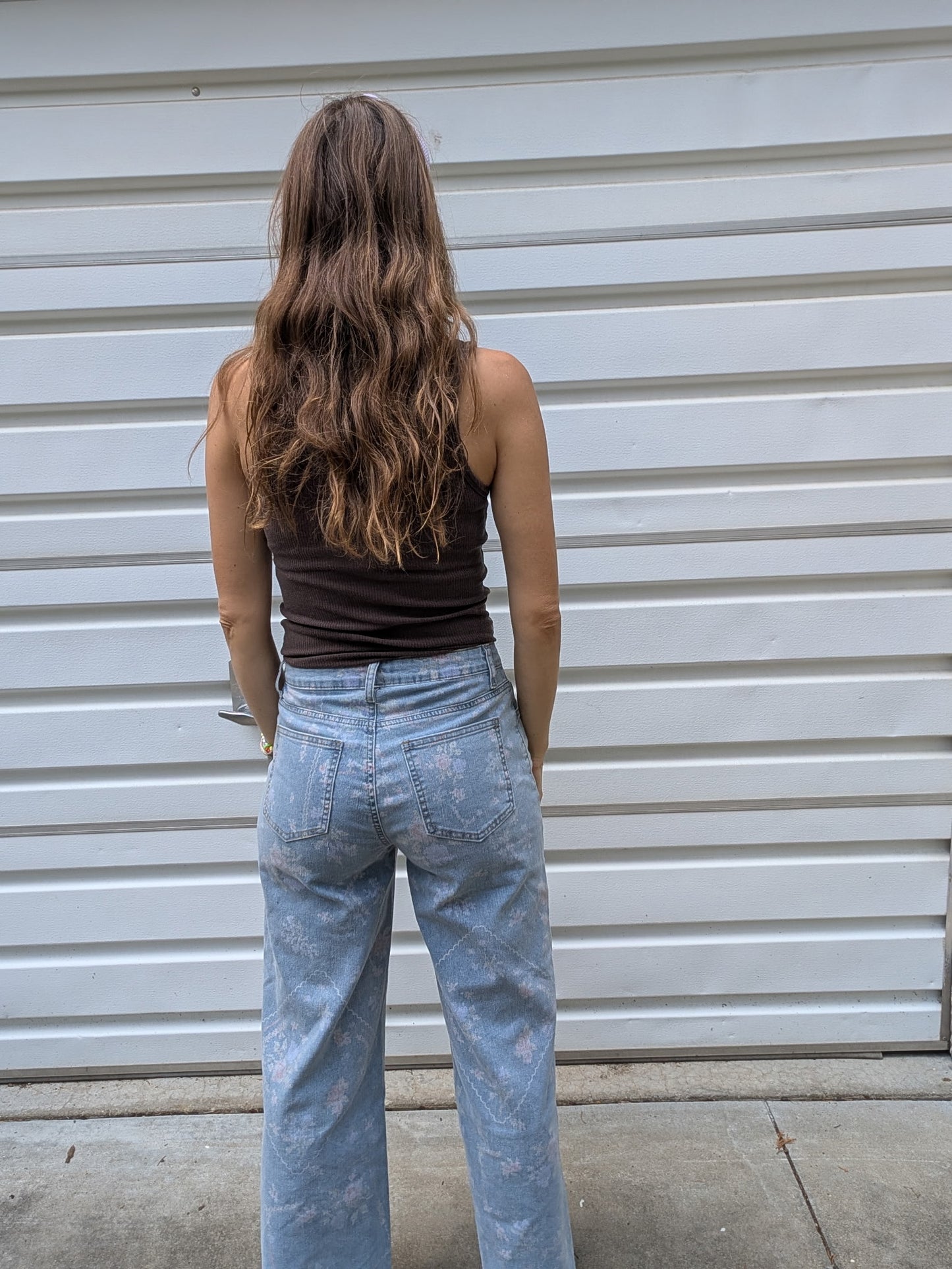 The Faded Memory Floral Denim Pants