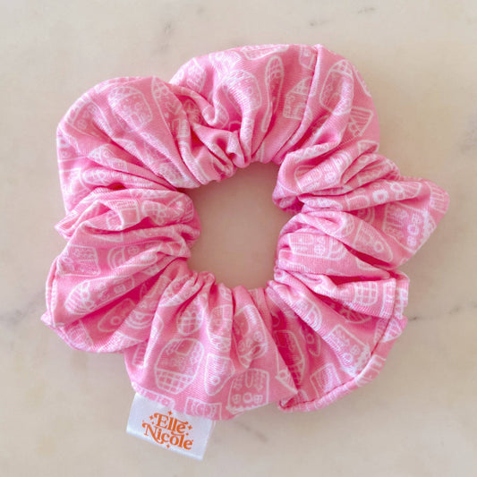 Gingerbread Dreams Pink Hair Scrunchie