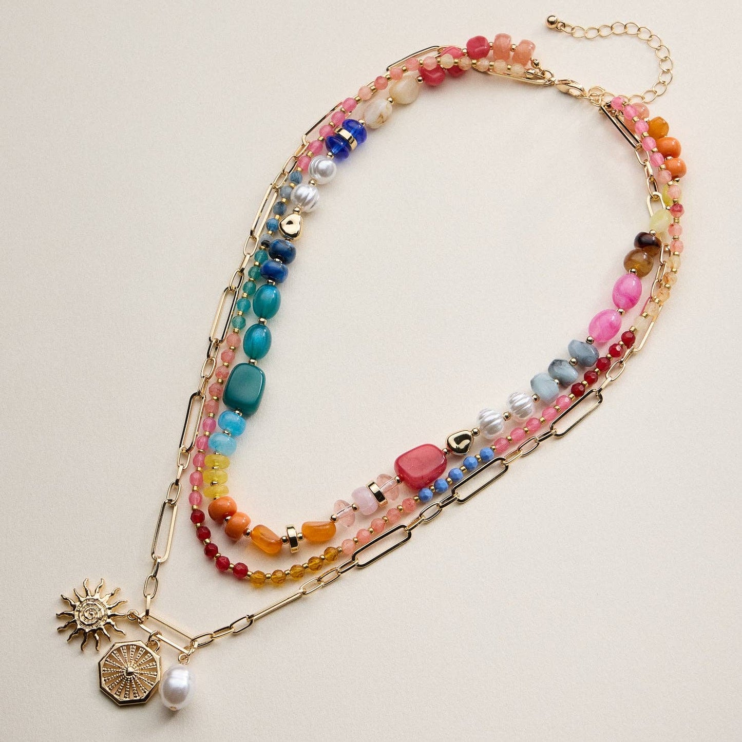 The Radiant Layered Charm Necklace - RESTOCK