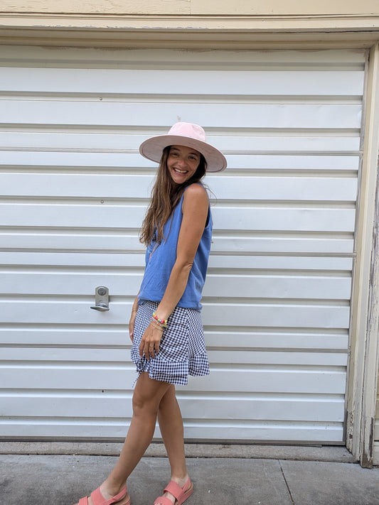 Find the Sun - Imperfectly Perfect Wide-Brim Fedora – Blush Pink