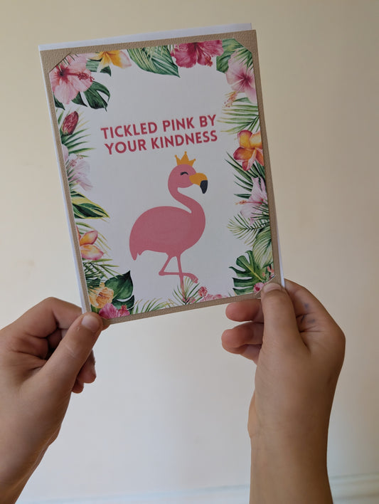 Tickled Pink Flamingo Card - EJU
