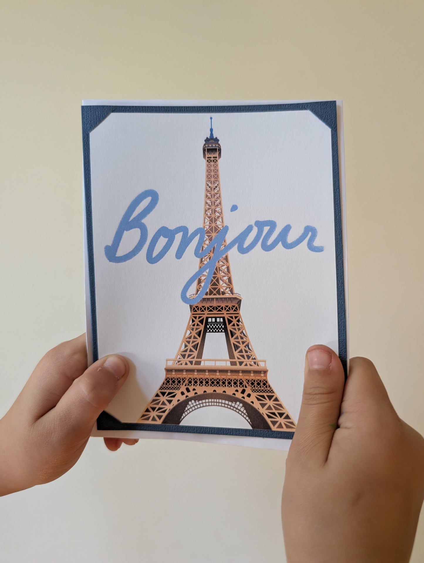 Parisian "Bonjour" Card (Eiffel Tower)- EJU