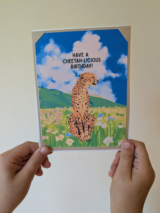 "Have a Cheetah-Licious Birthday!" Card- EJU JJU