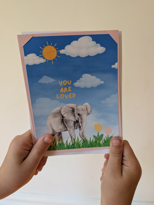 "You Are Loved" Elephant Greeting Card - EJU