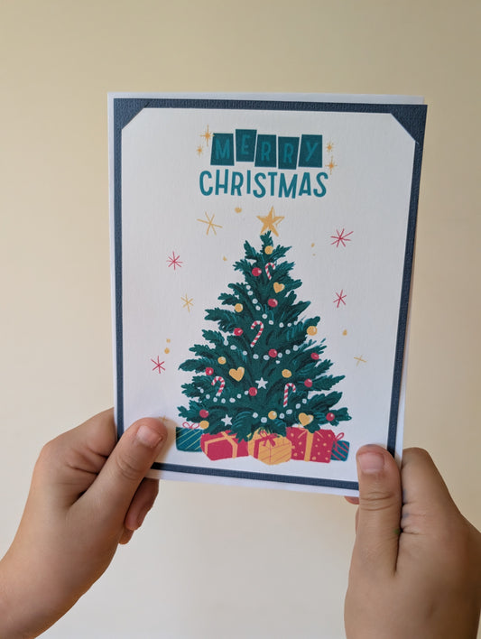 Retro Christmas Tree Card - EJU