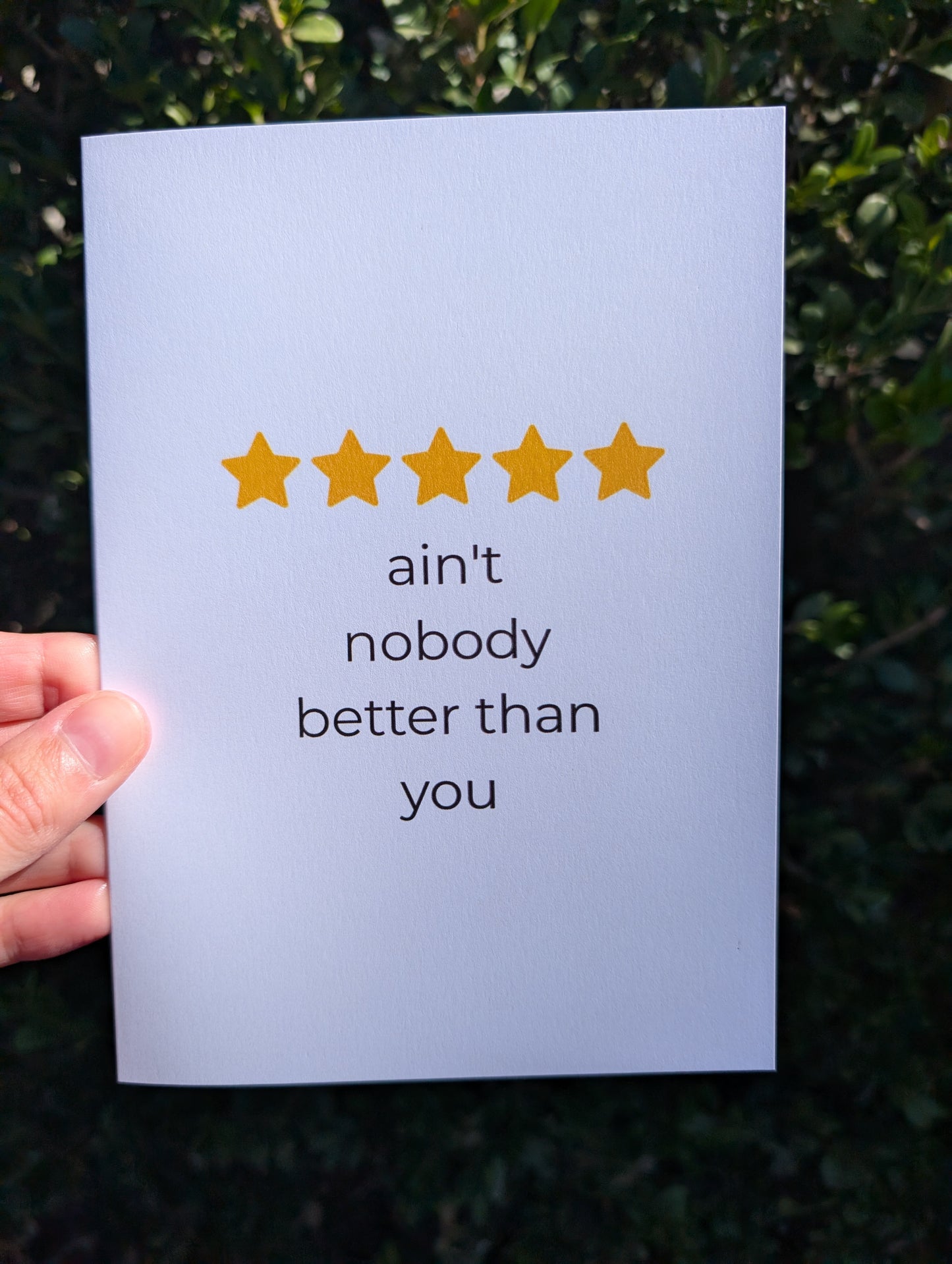 5 Star Review Greeting Card
