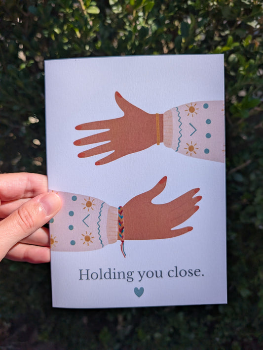 Sending a Hug - Greeting Card