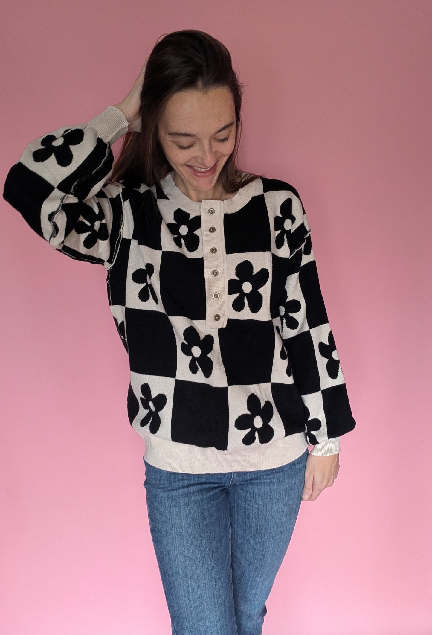 Daisy Checkmate Henley