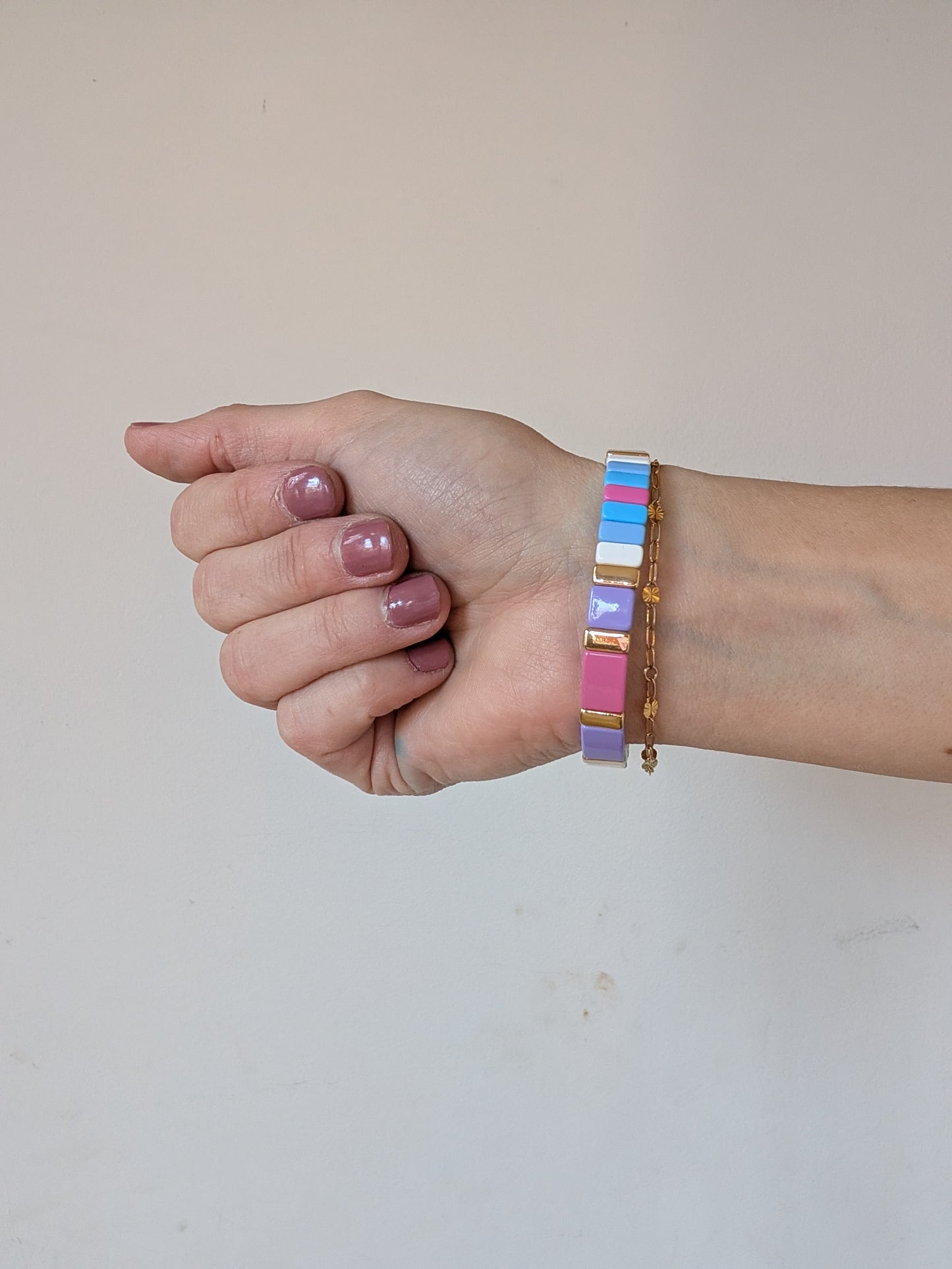 Cotton Candy Tile Bracelet