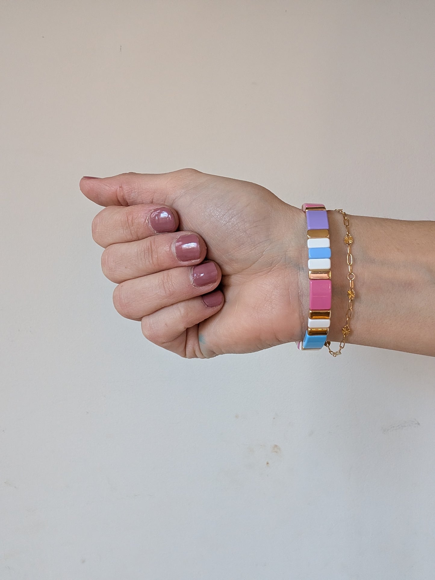 Cotton Candy Tile Bracelet