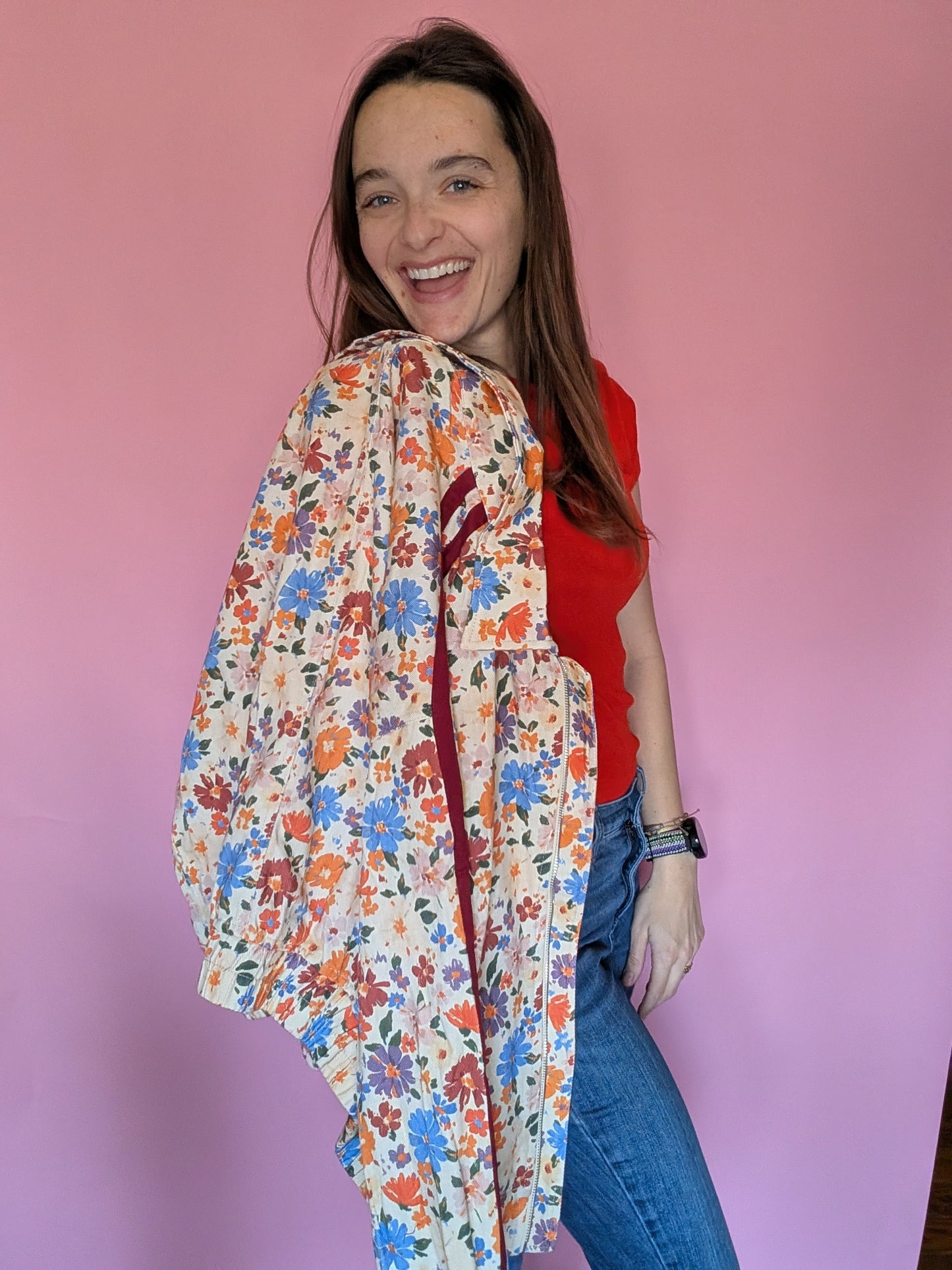 The Floral Varsity Zip