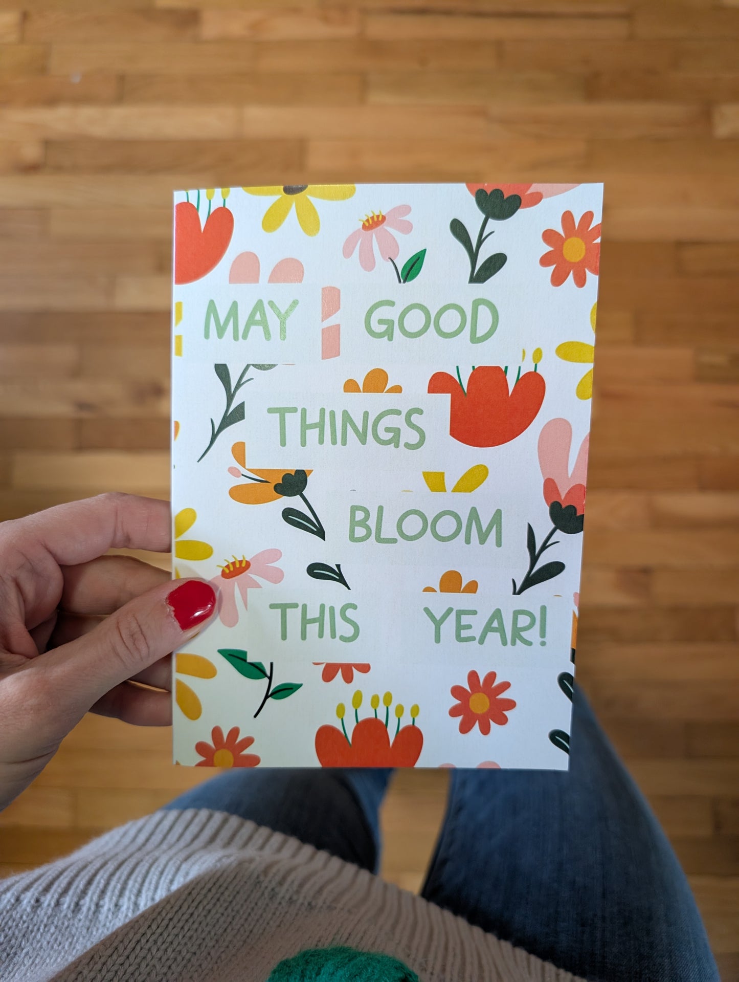 Good Things Bloom - Greeting Card