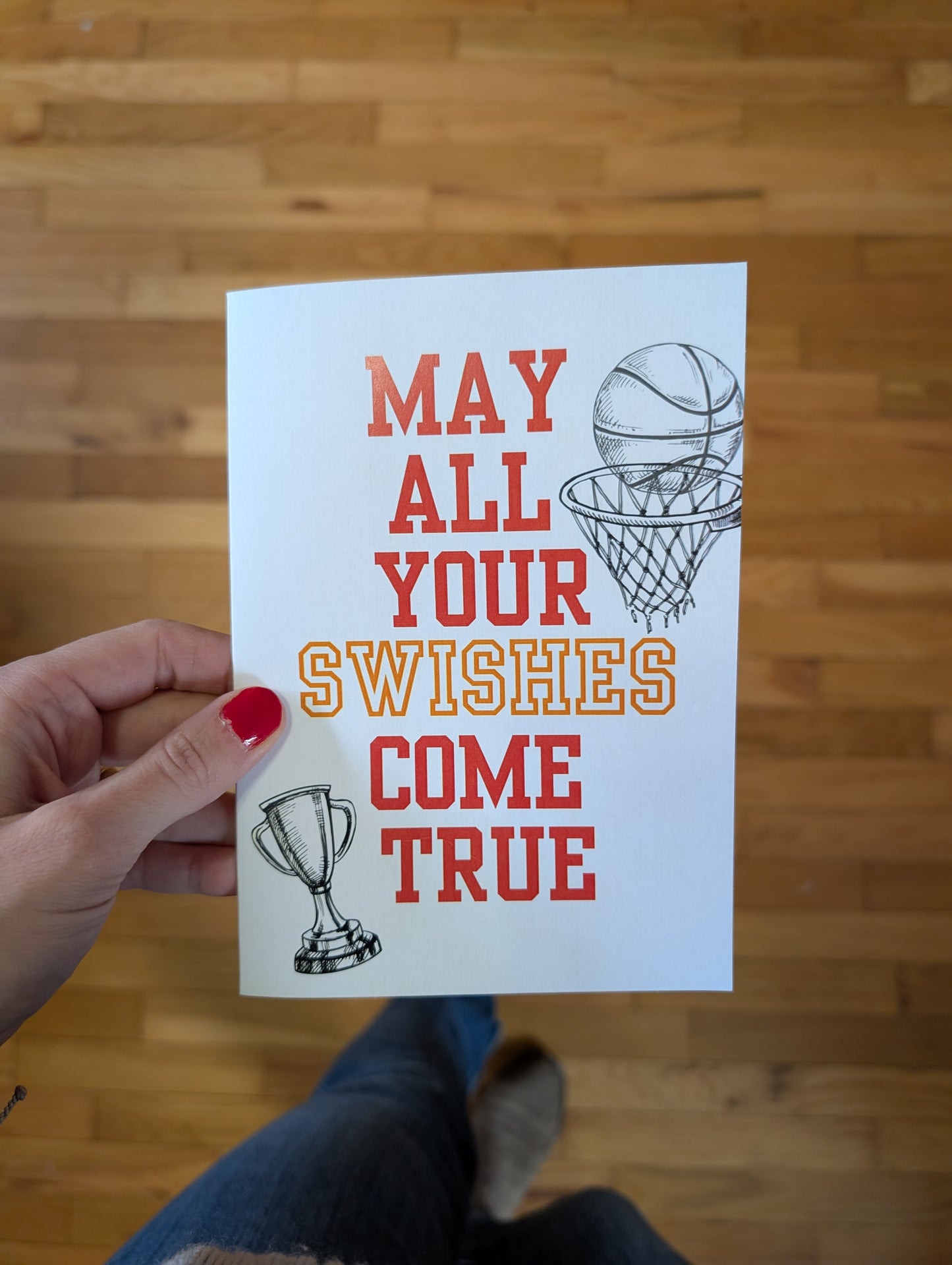Basketball Swishes - Greeting Card