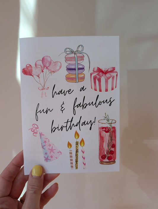 Fun & Fabulous Birthday - Greeting Card