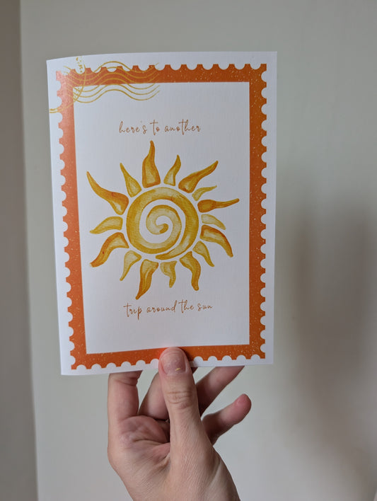 Trip Around the Sun - Greeting Card