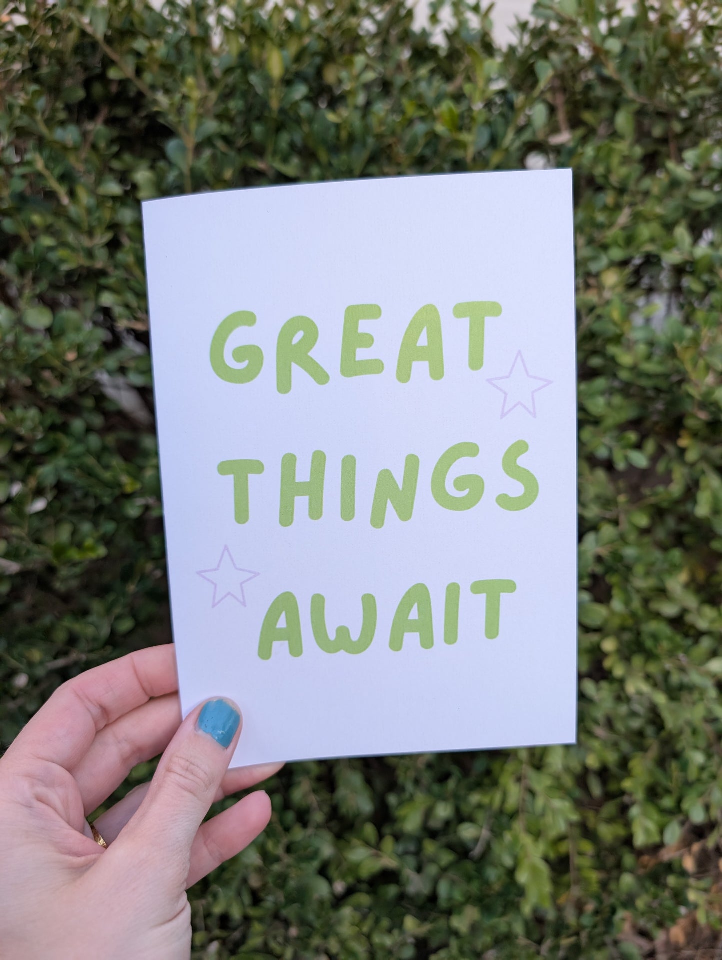 Good Things Await - Greeting Card