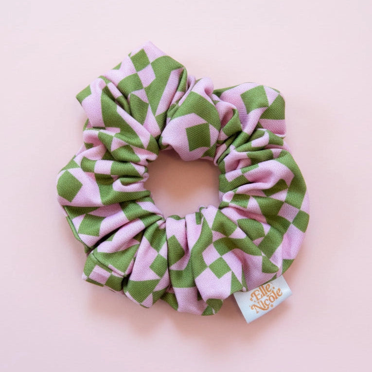 Picnic Quilt Geometric Scrunchie