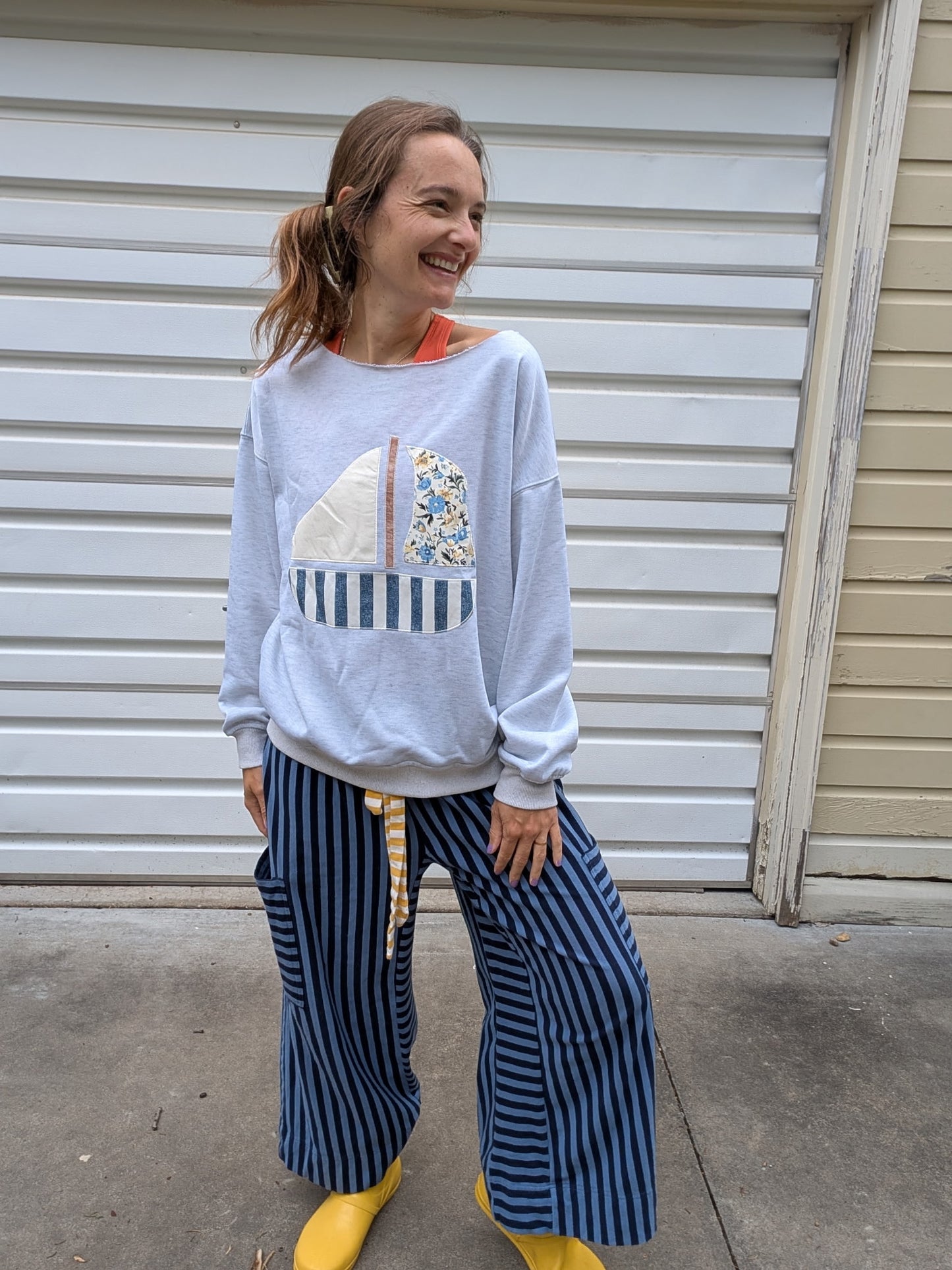 Coastal Calm Sailboat Sweatshirt