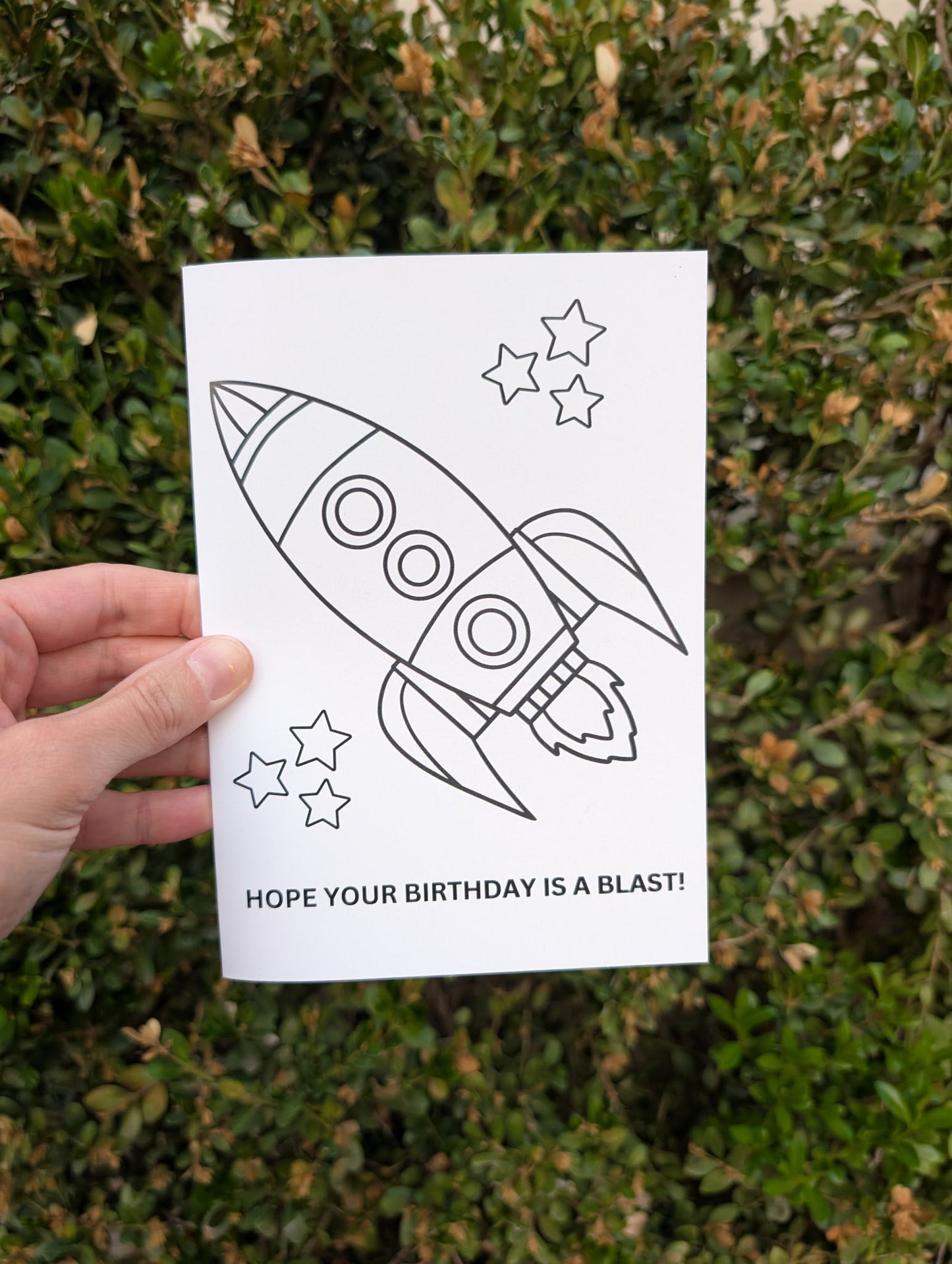Color-Your-Own "Birthday Blast" Rocket