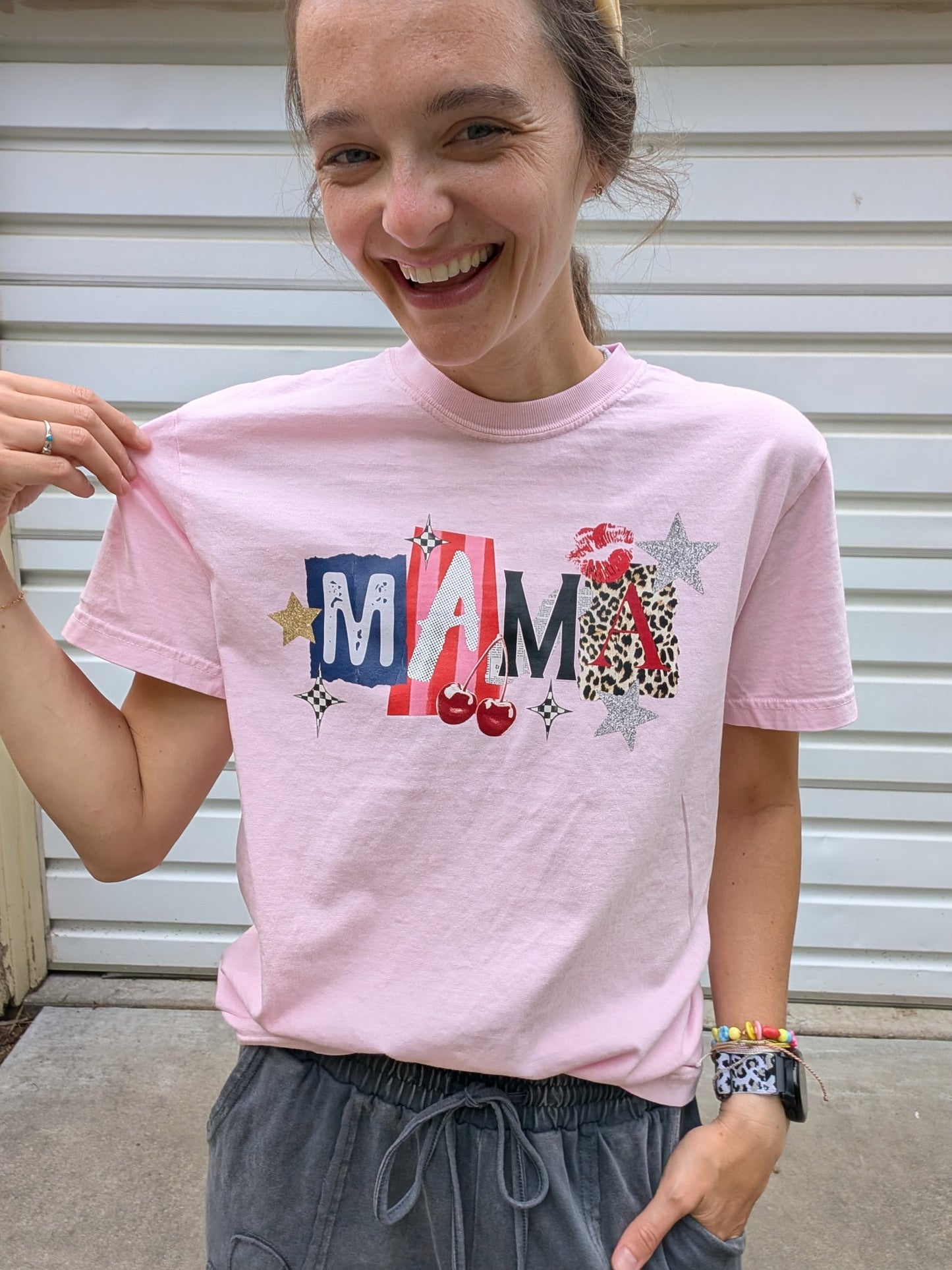 Mama Cherry Kiss Graphic