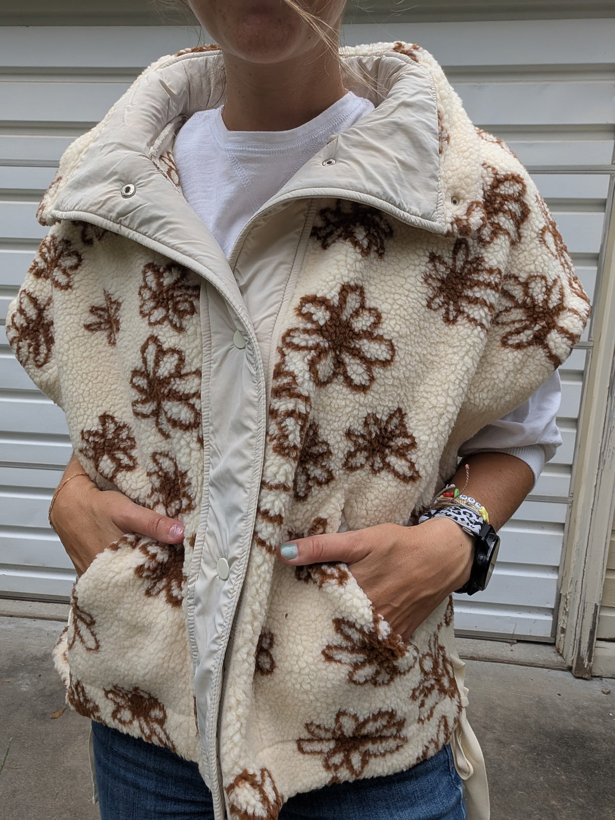 Flower Power Sherpa Vest