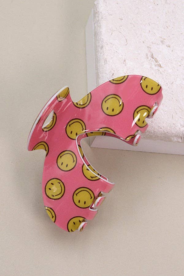 Smiley Wishbone Hair Claw Clip