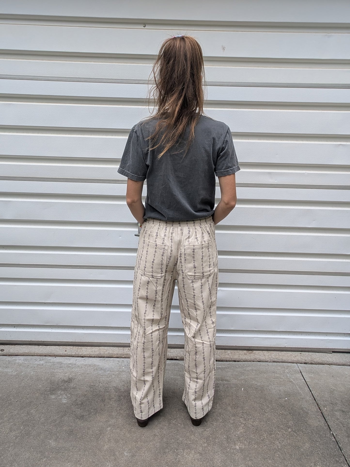 Lavender Mix Barrel Pants