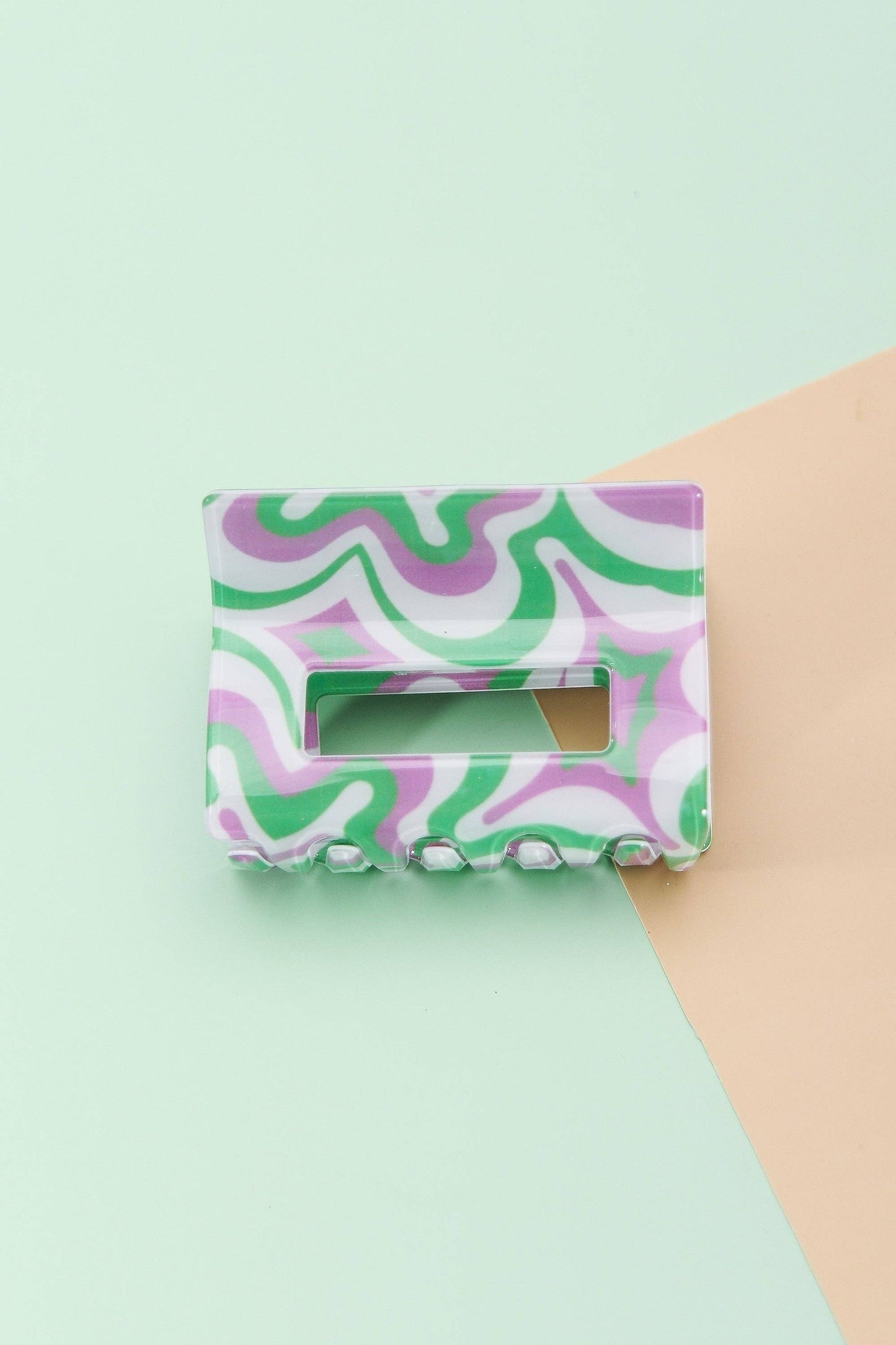 The Groovy Swirl Square Claw Clip