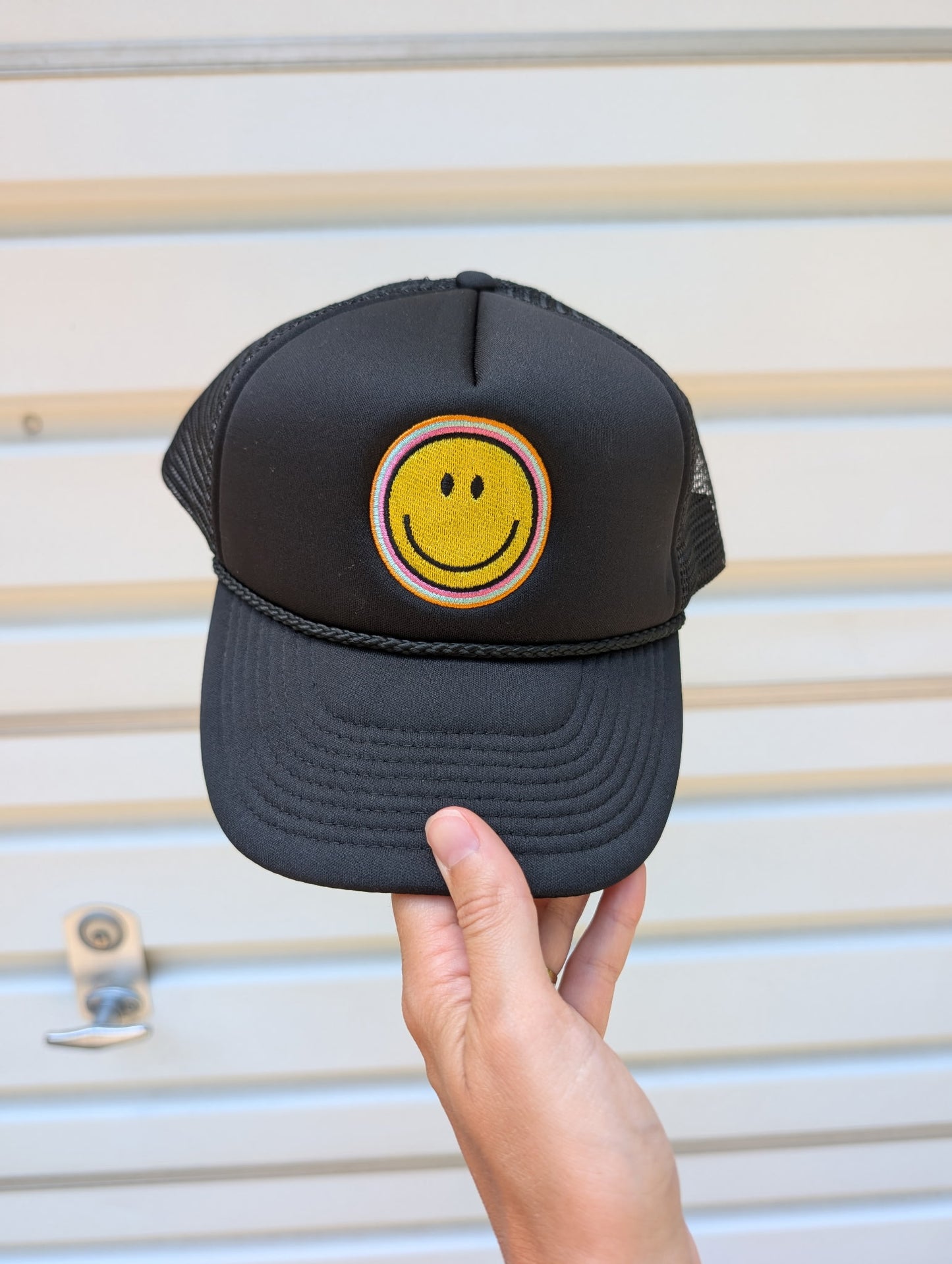 All Smiles Embroidered Trucker Hat