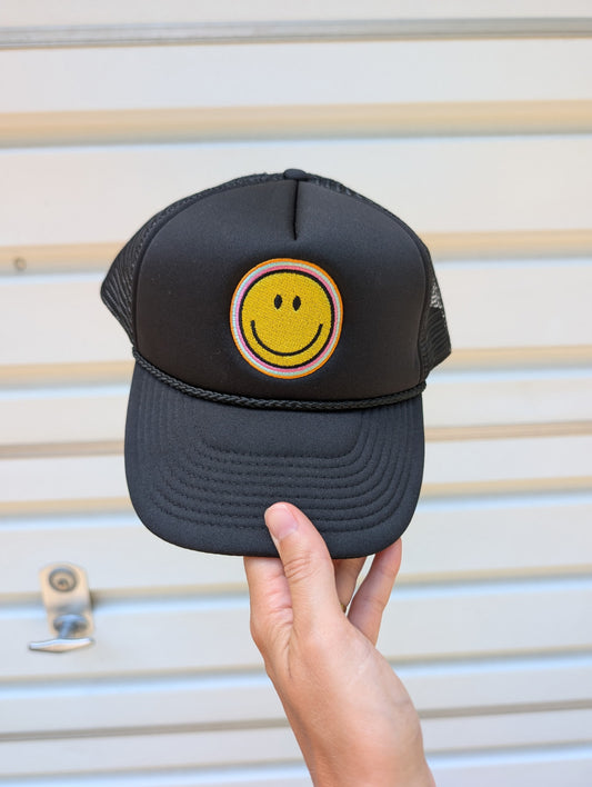 All Smiles Embroidered Trucker Hat