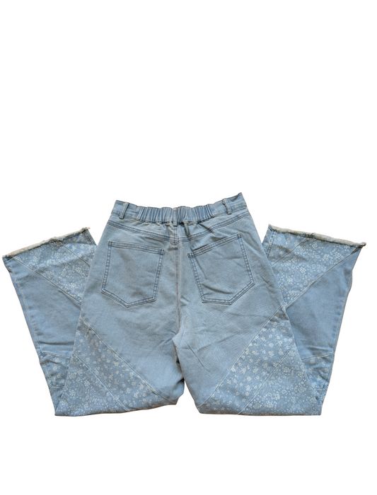 The Meadow Patchwork Cropped Jeans