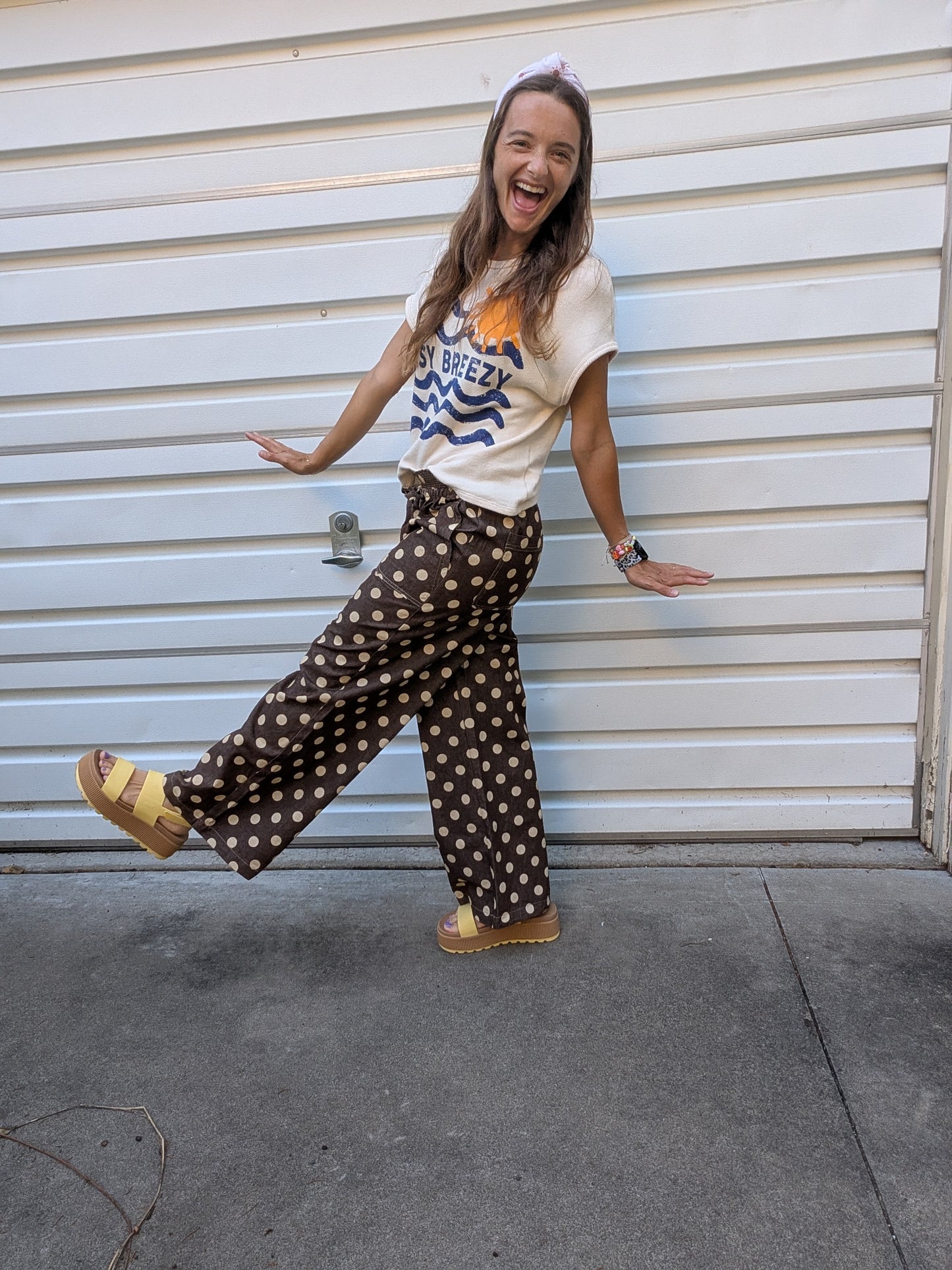 Dotty About You Wide-Leg Trousers