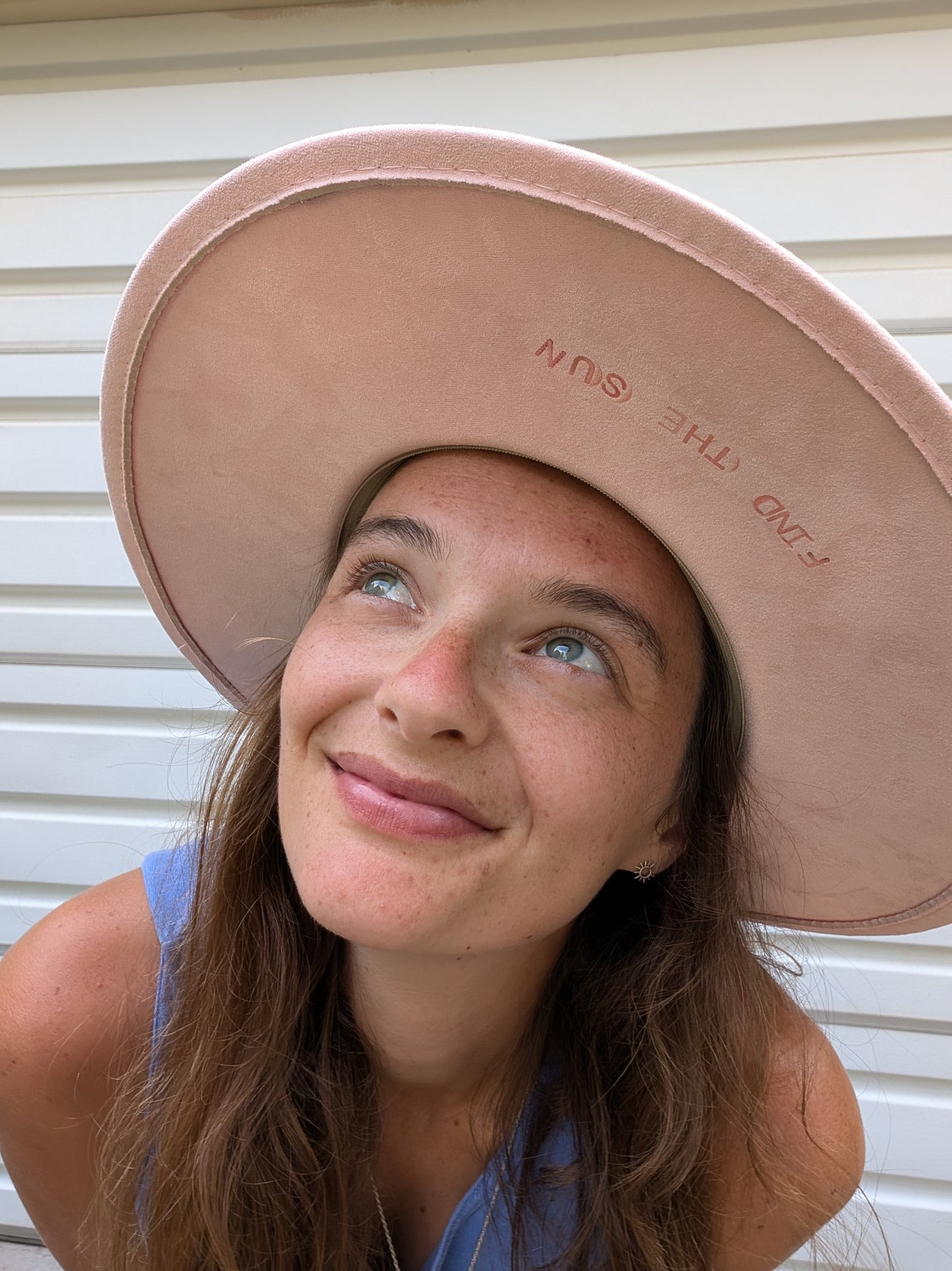 Find the Sun - Imperfectly Perfect Wide-Brim Fedora – Blush Pink