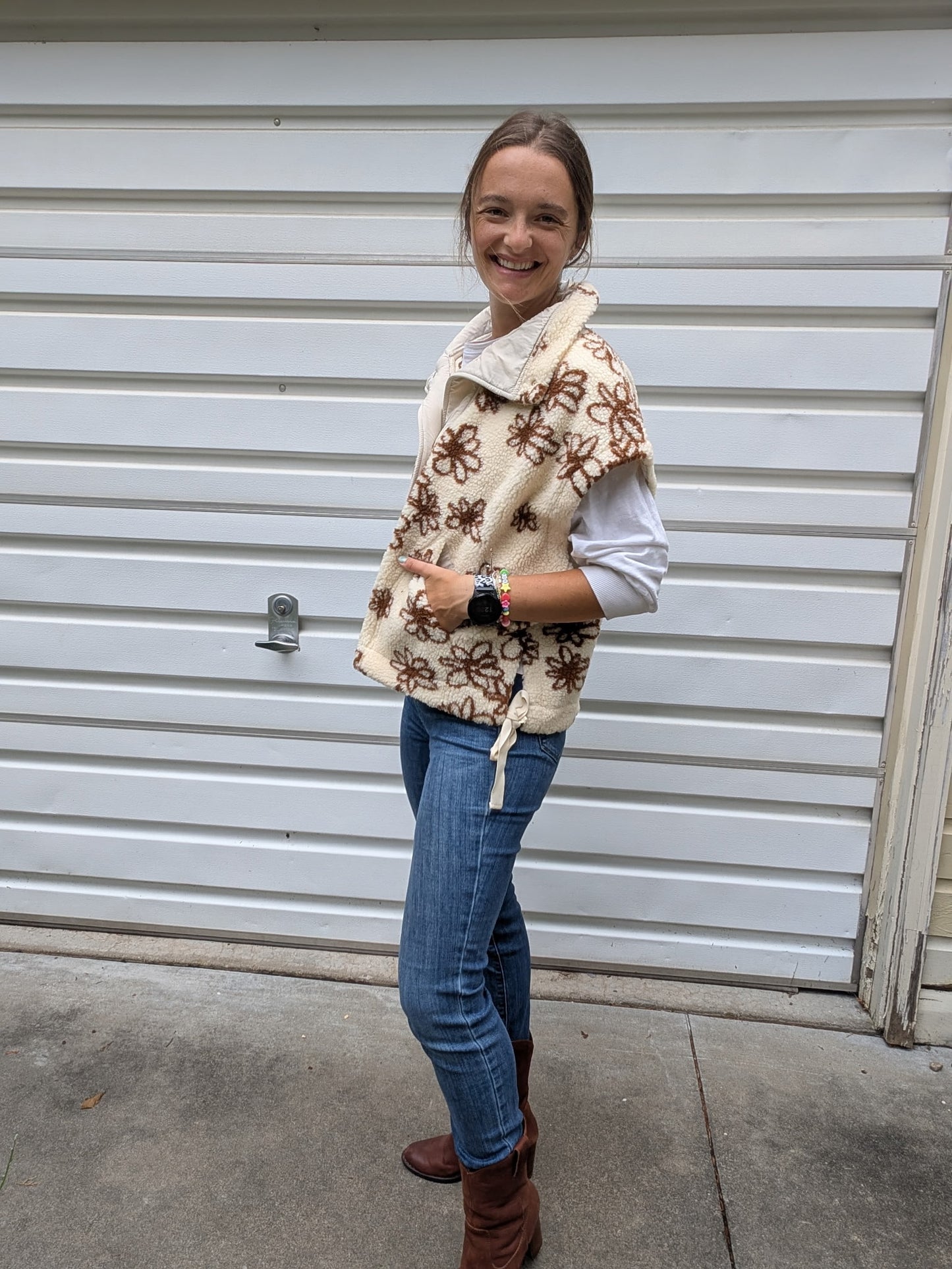 Flower Power Sherpa Vest