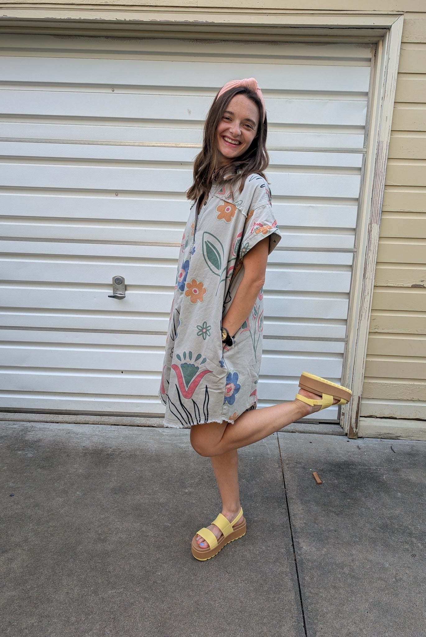 Painted Petals Watercolor Dress