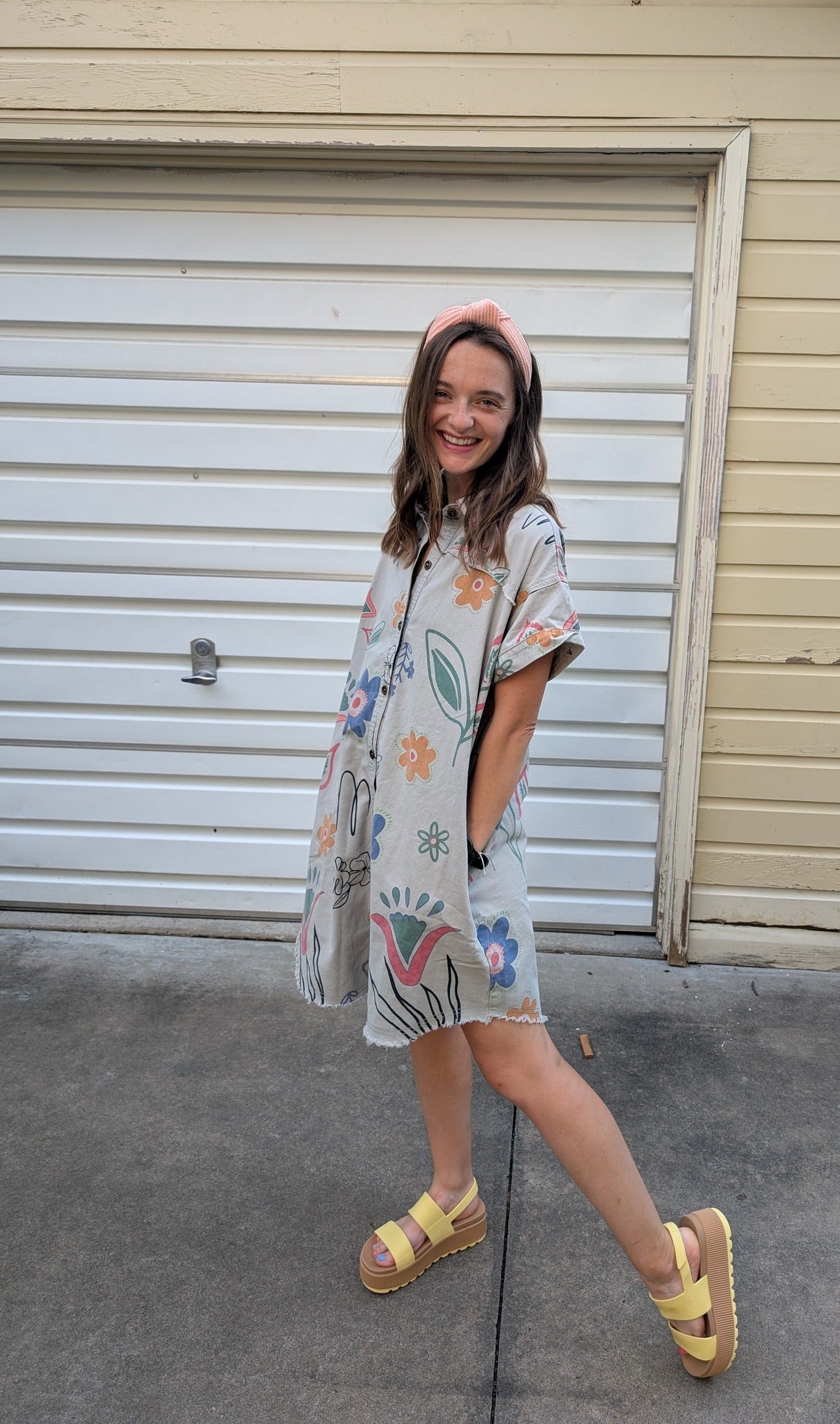 Painted Petals Watercolor Dress