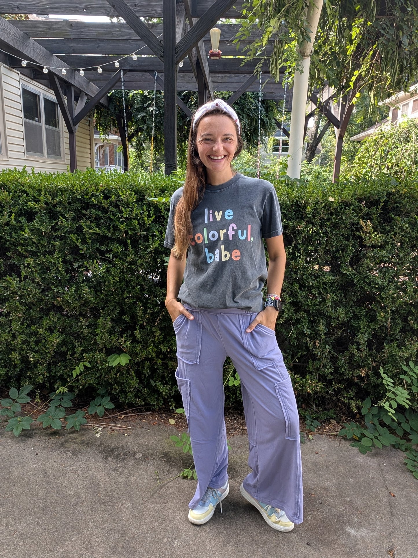 Dusty Purple Live-In Cargo Pants