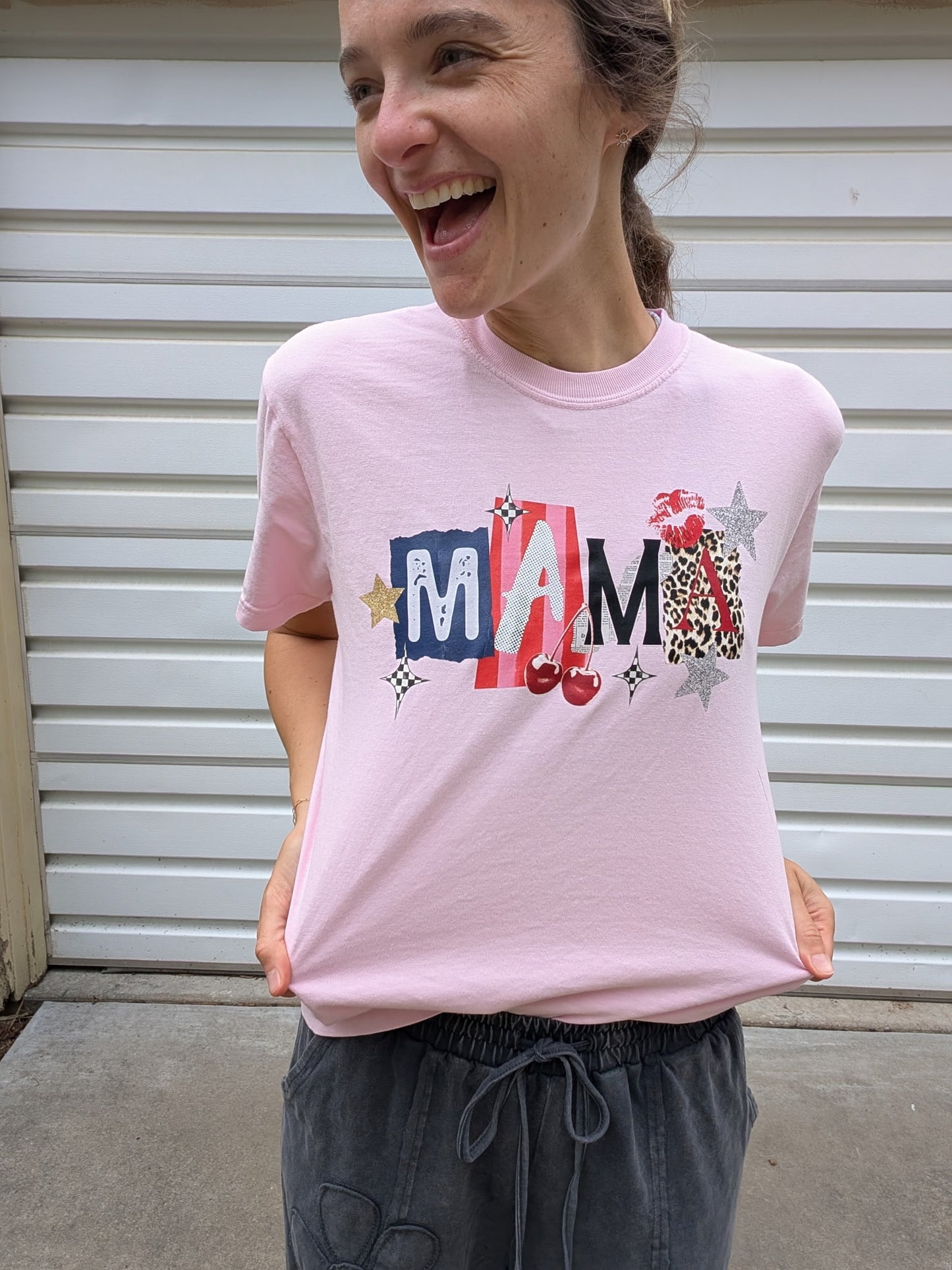 Mama Cherry Kiss Graphic